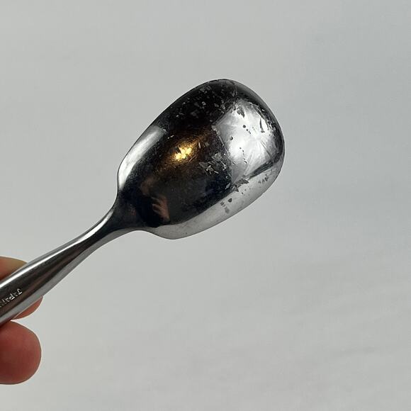 Vintage Japan Vasco Paradise POOR Stainless Steel Spoon Black Tip MCM - Picture 3 of 5